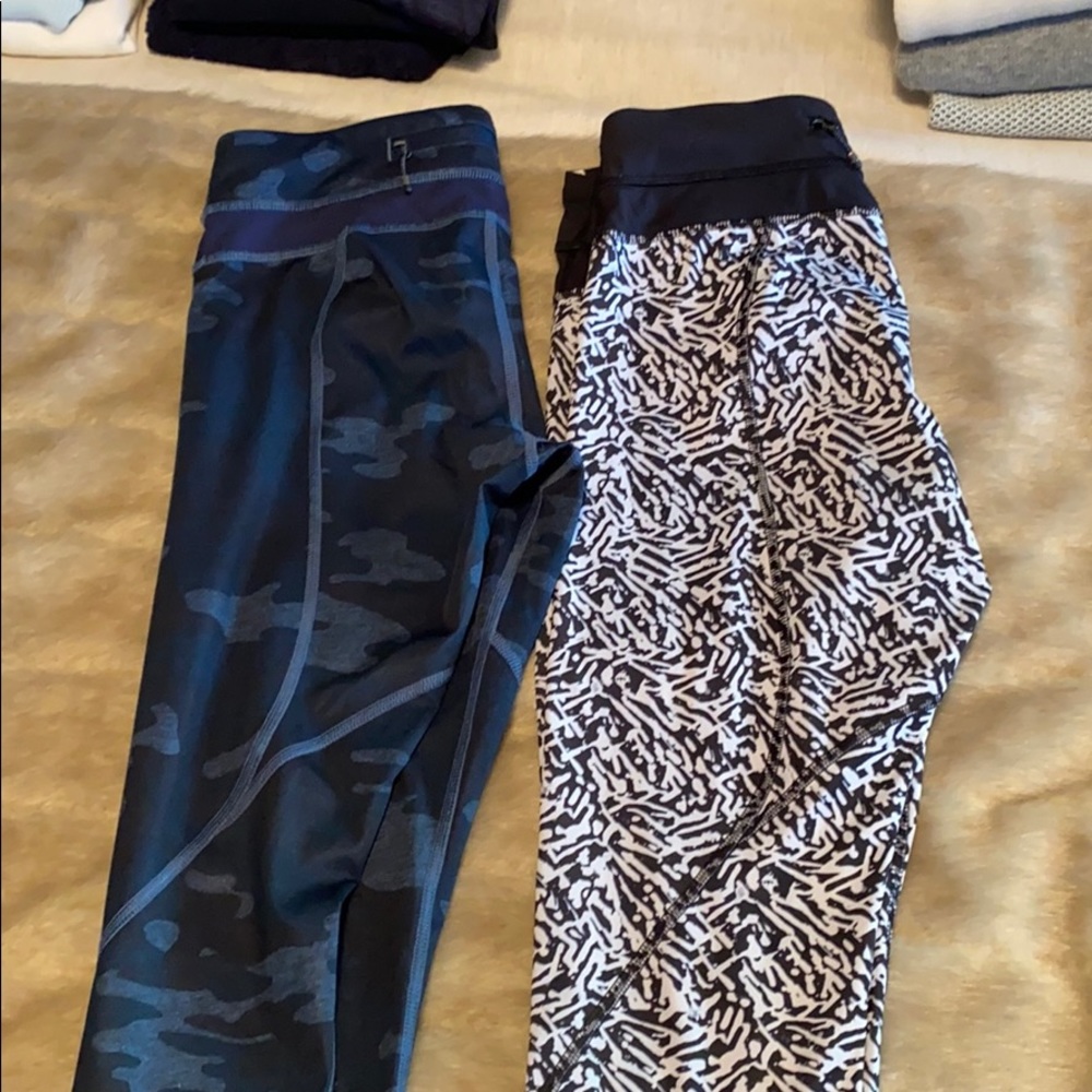 2 pairs of Lululemon cropped pants -